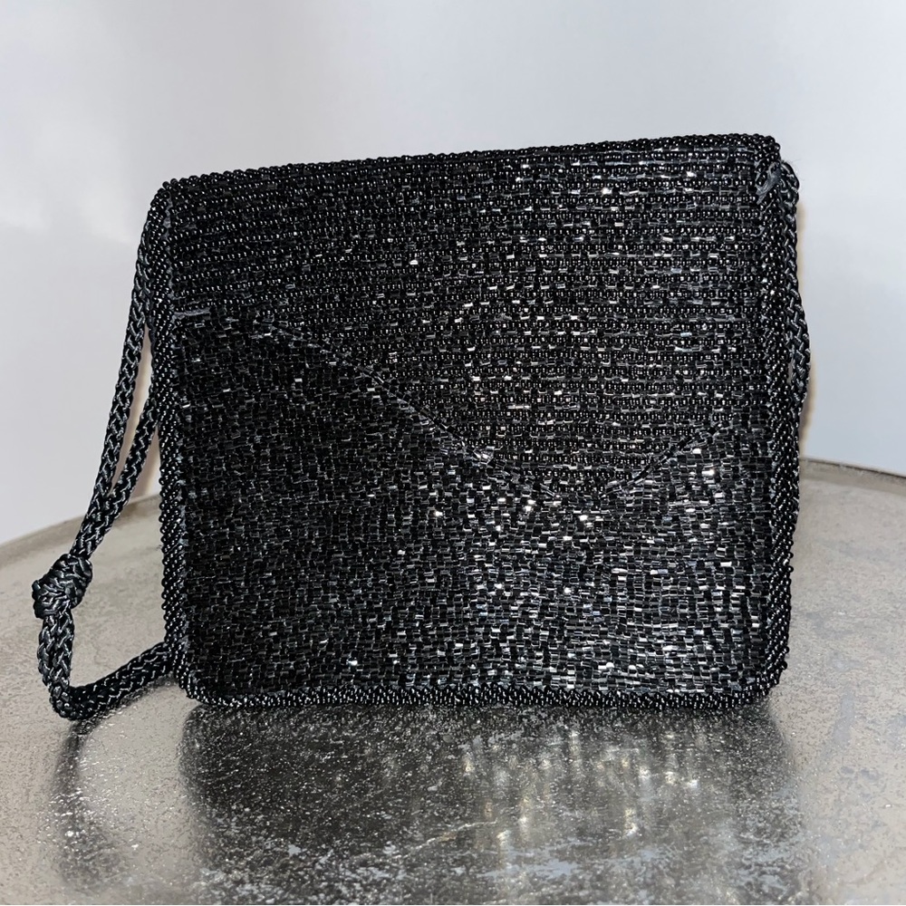 Vintage Diane Von Furstenberg Beaded Crossbody Evening Clutch Purse - Picture 2 of 16